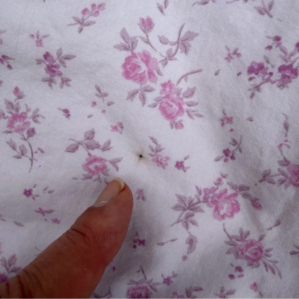 Simply Shabby Chic Blush Bouquet Reversible King Duvet Cover Pink Rose HTF FLAWS